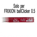 SET 3 REFILL SFERA FRIXION Clicker 0.5mm ROSSO PILOT
