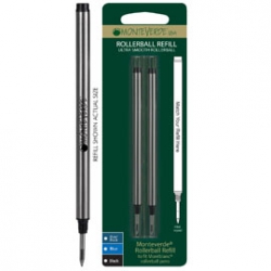 Blister 2 refill in metallo per ROLLER Montblanc ® NERO PUNTA MEDIO