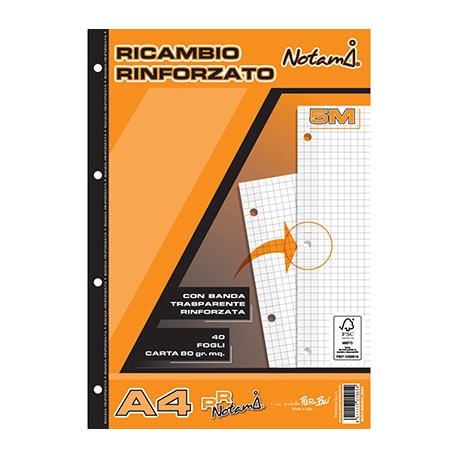 RICAMBIO RINFORZATO GR 80 A4 FG. 40 5MM