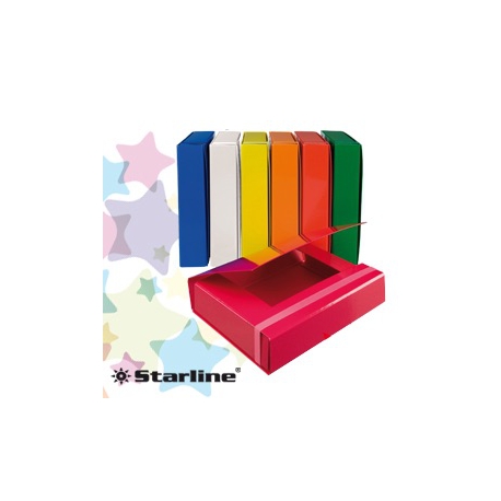 CARTELLA PROGETTO DORSO 5CM C/ELASTICO ROSSO STARLINE