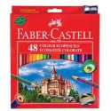 ASTUCCIO 48 PASTELLI COLORATI ECO + TEMPERINO FABER CASTELL