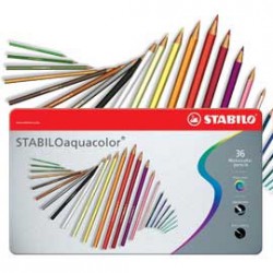 ASTUCCIO 36 PASTELLI STABILO AQUACOLOR 1612