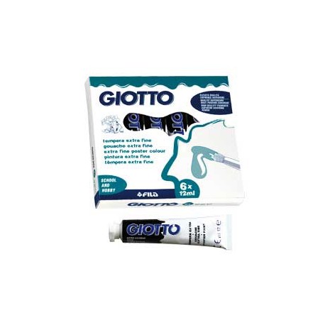 BOX 5 TUBETTI TEMPERA 21ML GIOTTO TUBO 7 ASSORTITO