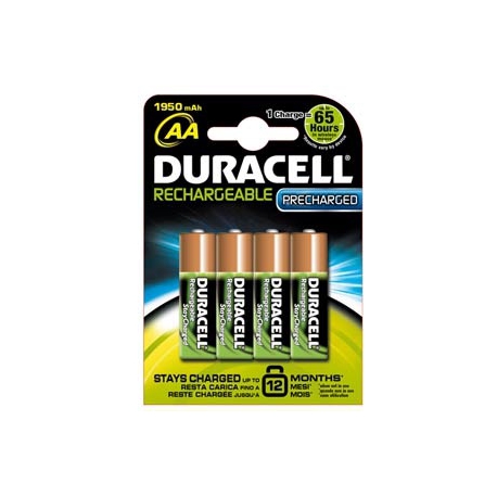 BLISTER 4 PILE RICARICABILI AA - MINISTILO 800mAh DURACELL