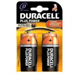 BLISTER 2 PILE DURACELL PLUS (MN1300) D - TORCIA