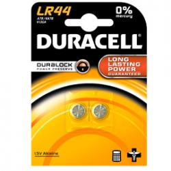 BLISTER 2 PILE ALCALINE DURACELL 1,5V 150mAh (LR44)